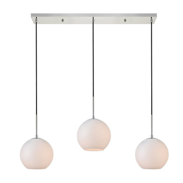 Baxter 3-Light Linear Multi Light Pendant | Elegant Lighting at Lightology Baxter 3-Light Linear Multi Light Pendant