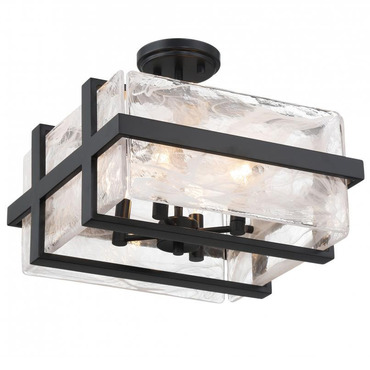 Cloud Break Square Semi Flush Ceiling Light