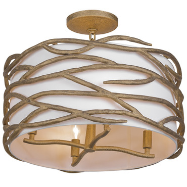 Branch Reality Semi Flush Ceiling Light | Minka Lavery at Lightology Branch Reality Semi Flush Ceiling Light