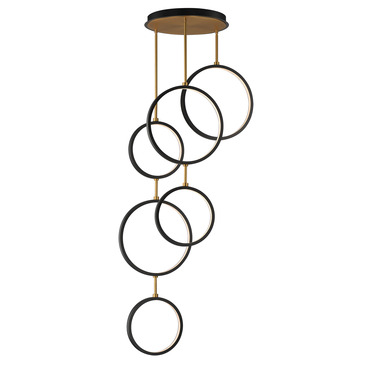 Hoopla 6-Ring Pendant | Et2 at Lightology Hoopla 6-Ring Pendant