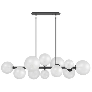 Delilah Black / White Linear Chandelier