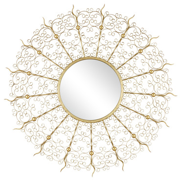 Levain Round Mirror | Currey and Company at Lightology Levain Round Mirror