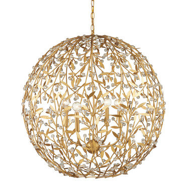 Secret Garden Orb Chandelier | Currey and Company at Lightology Secret Garden Orb Chandelier