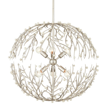Shinju Pearl Orb Chandelier | Currey and Company at Lightology Shinju Pearl Orb Chandelier