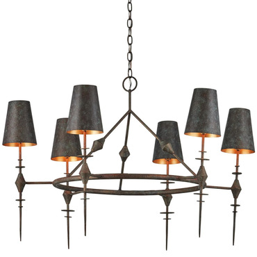 Anselm Chandelier | Currey and Company at Lightology Anselm Chandelier