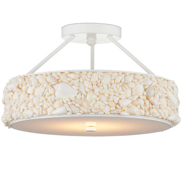 Turbinella Semi Flush Ceiling Light | Currey and Company at Lightology Turbinella Semi Flush Ceiling Light