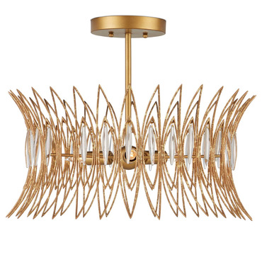 Marquise Semi Flush Ceiling Light | Currey and Company at Lightology Marquise Semi Flush Ceiling Light