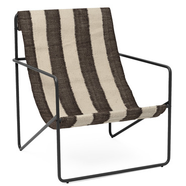 Desert Chocolate Stripe Lounge Chair