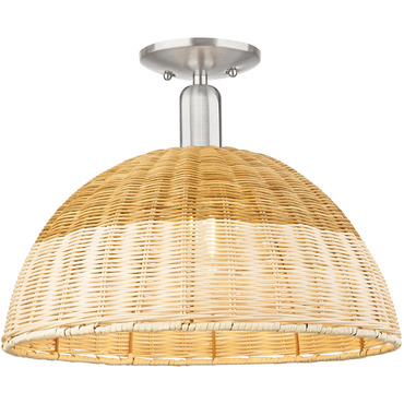 Natural Ballston Dome 716 Semi Flush Ceiling Light