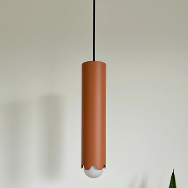 Scallop Tube Pendant | John Beck Steel at Lightology Scallop Tube Pendant