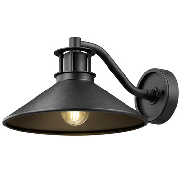 RLM Curved Arm Outdoor Wall Light | Z-Lite at Lightology RLM Curved Arm Outdoor Wall Light