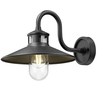 RLM Gooseneck Outdoor Wall Light with Glass | Z-Lite at Lightology RLM Gooseneck Outdoor Wall Light with Glass