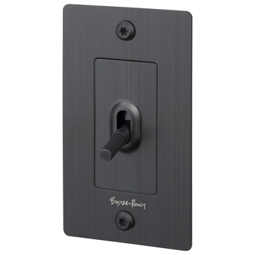 Buster + Punch 1-Gang Complete Linear Knurl Toggle Switch | Buster + Punch at Lightology Buster + Punch 1-Gang Complete Linear Knurl Toggle Switch