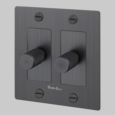 Buster + Punch Complete 2-Gang Dimmer Switch | Buster + Punch at Lightology Buster + Punch Complete 2-Gang Dimmer Switch