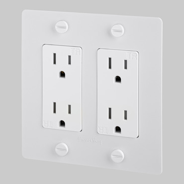 Buster + Punch 2-Gang Cross Duplex Outlet | Buster + Punch at Lightology Buster + Punch 2-Gang Cross Duplex Outlet