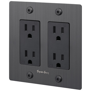 Buster + Punch 2-Gang Linear Duplex Outlet | Buster + Punch at Lightology Buster + Punch 2-Gang Linear Duplex Outlet