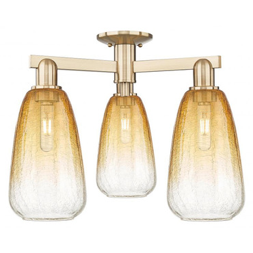 Brookhaven Almond Triple Semi Flush Ceiling Light