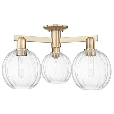 Preston Globe 3 Light Semi Flush Ceiling Light