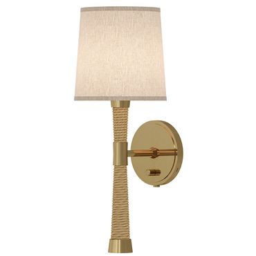 Hatteras Hardwired / Plug-in Wall Sconce | Robert Abbey at Lightology Hatteras Hardwired / Plug-in Wall Sconce