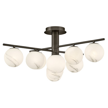 Selene Semi Flush Ceiling Light | Fredrick Ramond at Lightology Selene Semi Flush Ceiling Light