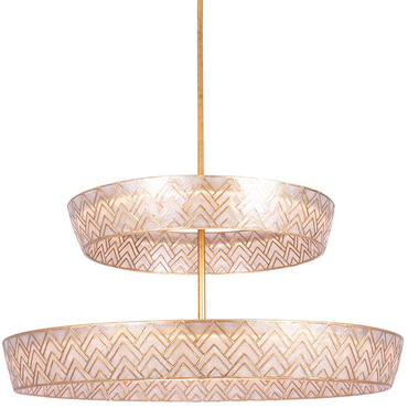 Geo 2-Tier Pendant | Kalco at Lightology Geo 2-Tier Pendant