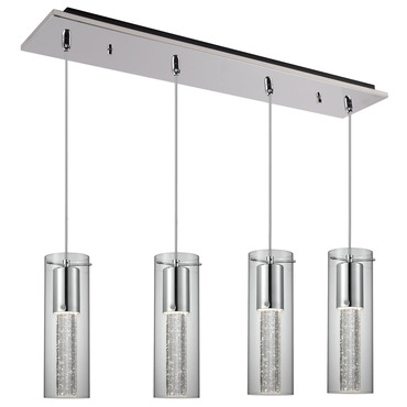 Champagne Linear Multi Light Pendant | Kuzco Lighting at Lightology Champagne Linear Multi Light Pendant