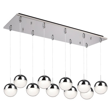 Pluto Rectangular Multi Light Pendant | Kuzco Lighting at Lightology Pluto Rectangular Multi Light Pendant