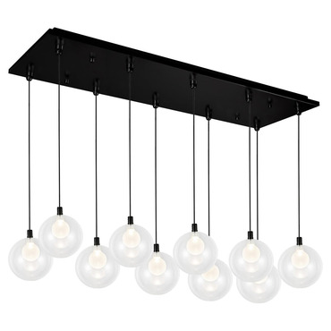 Bolla Linear Multi Light Pendant | Kuzco Lighting at Lightology Bolla Linear Multi Light Pendant