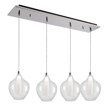 Victoria Drop Linear Multi Light Pendant | Kuzco Lighting at Lightology Victoria Drop Linear Multi Light Pendant