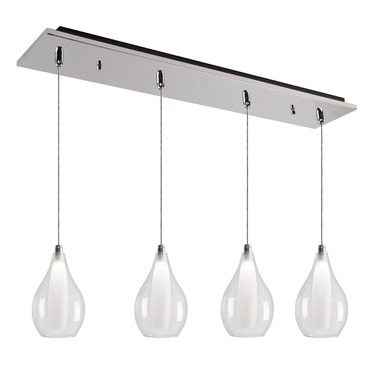 Victoria Pear Linear Multi Light Pendant | Kuzco Lighting at Lightology Victoria Pear Linear Multi Light Pendant