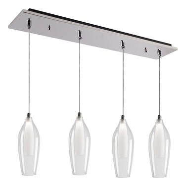 Victoria Slender Linear Multi Light Pendant | Kuzco Lighting at Lightology Victoria Slender Linear Multi Light Pendant