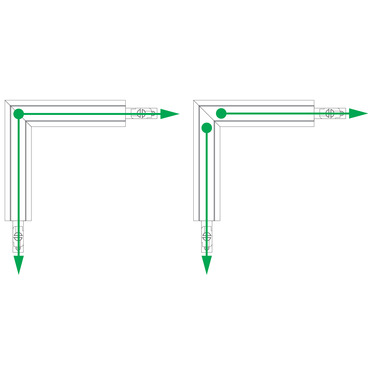 TS24M 2-Circuit Magnetic Track L Shape Power Feed