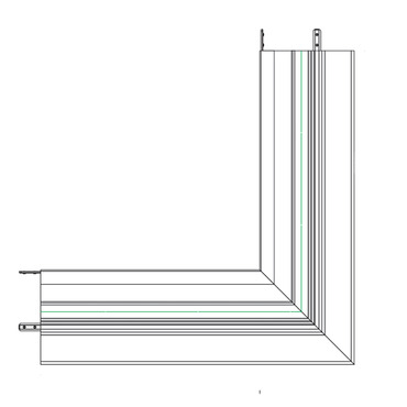 Knife Edge Ceiling DIY Outside Corner | PureEdge Lighting at Lightology Knife Edge Ceiling DIY Outside Corner