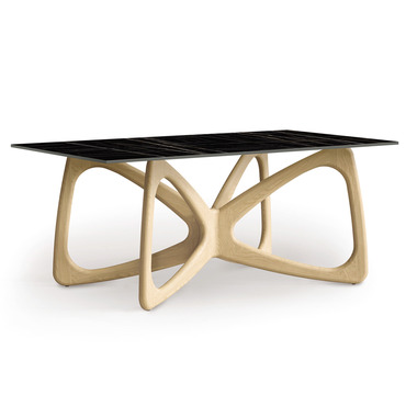 Butterfly Rectangular Stone Top Dining Table