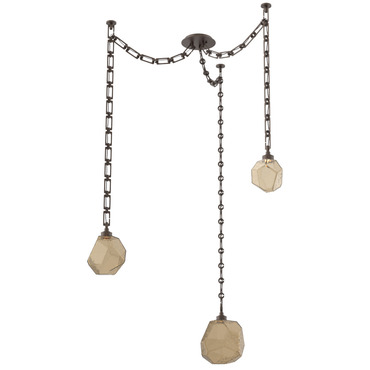 Gem Rectangular Chain Swag Chandelier