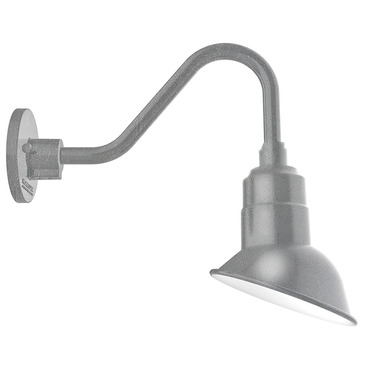 Angle Outdoor Gooseneck Dome Wall Light