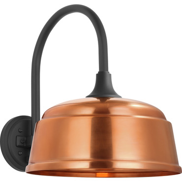 Academy Outdoor Arched 16in Mack Rockhouse Shade Wall Light