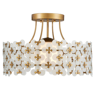 Spring Flower Semi Flush Ceiling Light