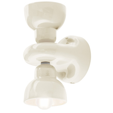 Berimbau Double Wall Sconce - Overstock | Ferroluce at Lightology Berimbau Double Wall Sconce - Overstock