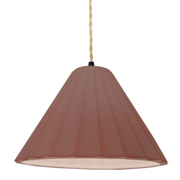 Radiance Fluted Pendant w/ Beige Cord