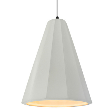 Radiance Fluted Tall Pendant w/ White Cord