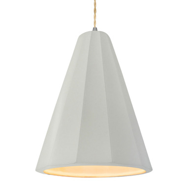 Radiance Fluted Tall Pendant w/ Beige Cord