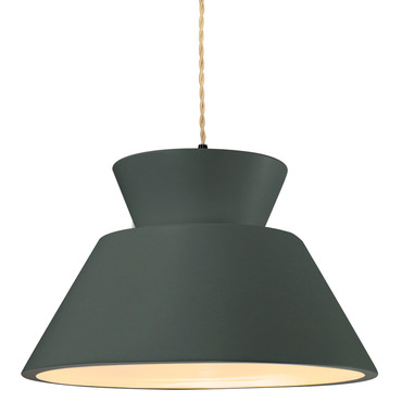 Radiance Trapezoid Pendant w/ Beige Twist Cord