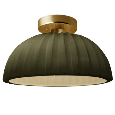 Radiance Pleated Dome Semi Flush Ceiling Light