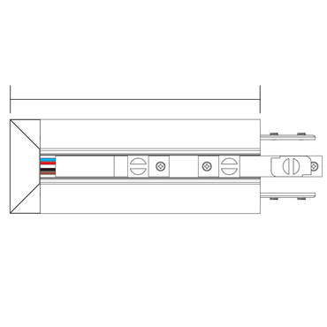 Trutrack Trim Magnetic 2-Circuit Recessed Track End Feed