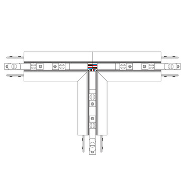 Trutrack Trim Magnetic 2-Circuit Recessed Track T Shape Feed