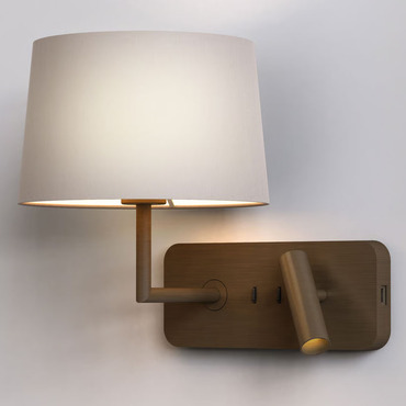 Side By Side Wall Sconce with USB - Overstock