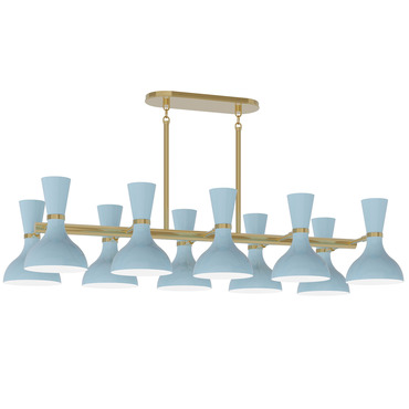 Clare Linear Chandelier | Robert Abbey at Lightology Clare Linear Chandelier