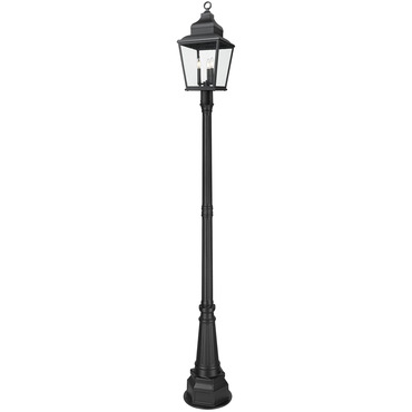 Raphael Outdoor Post Light with Decorative Round Base