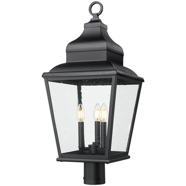 Raphael Outdoor Post Light with Round Fitter